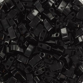 miyuki half tila 5x2.3 mm - opaque black(5 gr)